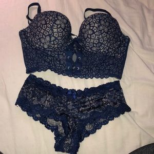 Victoria secret blue lingerie set